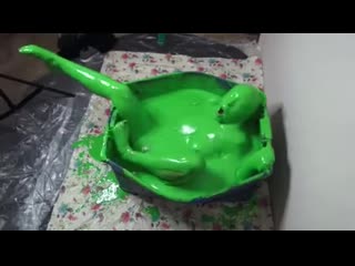 green paint